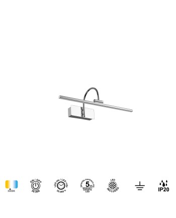 PARACURU * APLIQUE LED 8W - 3000K  CROMO