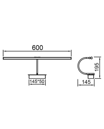 PARACURU * APLIQUE LED 12W - 3000K  CROMO