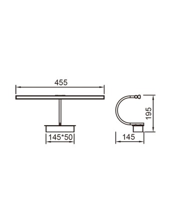 PARACURU * APLIQUE LED 8W - 3000K  CUERO