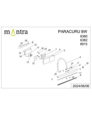 PARACURU * APLIQUE LED 8W - 3000K  CUERO