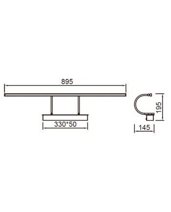 PARACURU * APLIQUE LED 18W - 3000K  CROMO