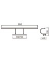 PARACURU * APLIQUE LED 18W - 3000K  CROMO