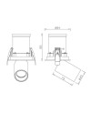 GARDA * EMPOTRABLE LED COB (Basculante) 7W - 3000K