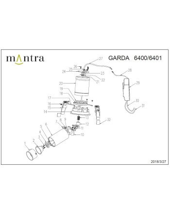 GARDA * EMPOTRABLE LED COB (Basculante) 7W - 3000K