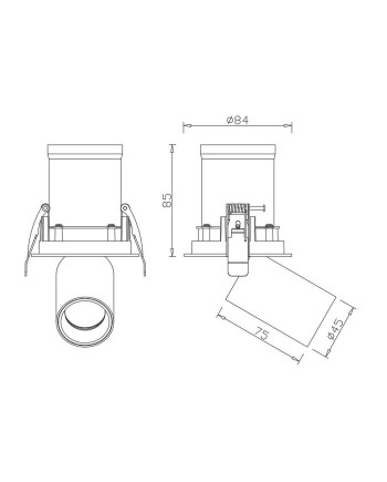 GARDA * EMPOTRABLE LED COB (Basculante) 7W - 4000K