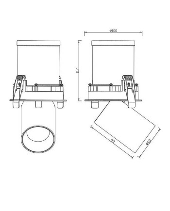 GARDA * EMPOTRABLE LED COB (Basculante) 12W - 3000K