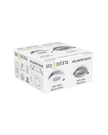 ATLANTIS GU10  IP54 * EMPOTRABLE REDONDO Blanco Mate