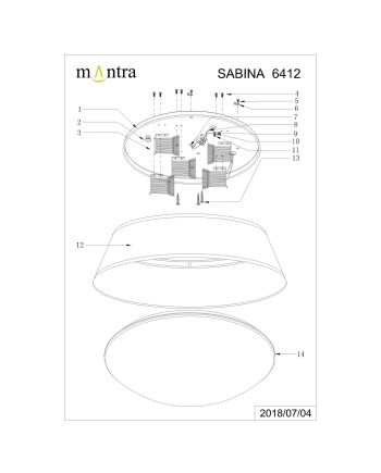 SABINA * PLAFÓN MEDIANO 5L