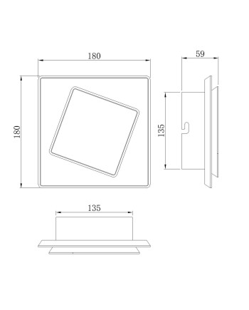 DAKLA * APLIQUE CUADRADO LED 12W BLANCO