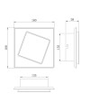 DAKLA * APLIQUE CUADRADO LED 12W BLANCO
