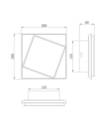 DAKLA * APLIQUE CUADRADO LED 18W BLANCO