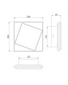 DAKLA * APLIQUE CUADRADO LED 18W BLANCO