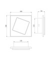 DAKLA * APLIQUE CUADRADO LED 12W NEGRO