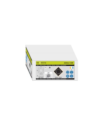 DAKLA * APLIQUE CUADRADO LED 12W NEGRO