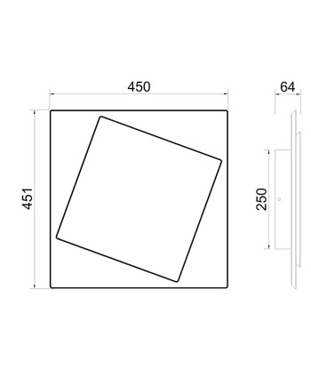 DAKLA * APLIQUE CUADRADO LED 30W BLANCO