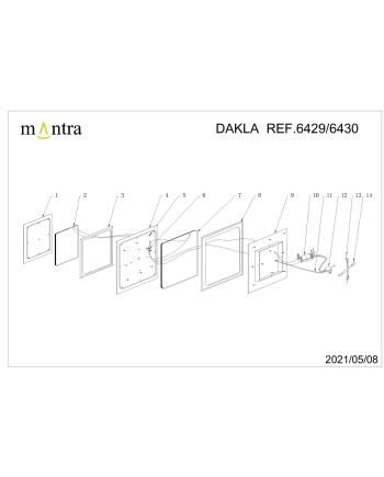 DAKLA * APLIQUE CUADRADO LED 30W BLANCO