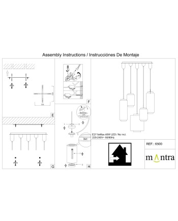 JARRAS * KIT LÁMPARA LÁMPARA 5L (SOLO BASE)