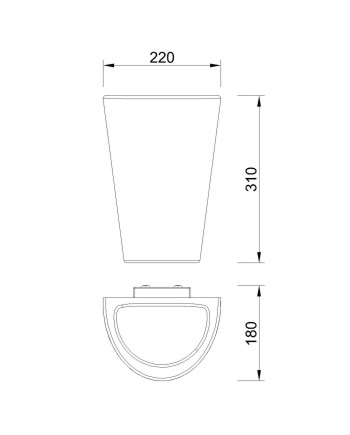 TEJA * APLIQUE EXTERIOR 1L*E27 BLANCO