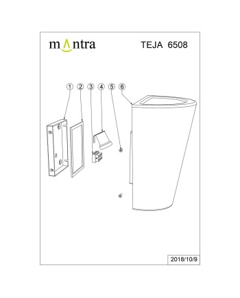 TEJA * APLIQUE EXTERIOR 1L*E27 BLANCO