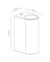 KANDANCHU * APLIQUE EXTERIOR 2L*GU10 GRIS OSCURO
