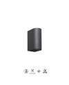 KANDANCHU * APLIQUE EXTERIOR 2L*GU10 GRIS OSCURO