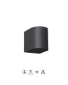 KANDANCHU * APLIQUE EXTERIOR 1L*GU10 GRIS OSCURO
