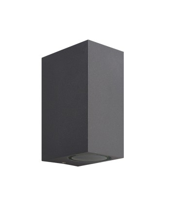 KANDANCHU * APLIQUE EXTERIOR CUAD. 2L*GU10 GRIS OSCURO