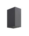 KANDANCHU * APLIQUE EXTERIOR CUAD. 2L*GU10 GRIS OSCURO