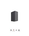 KANDANCHU * APLIQUE EXTERIOR CUAD. 2L*GU10 GRIS OSCURO