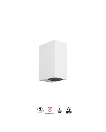 KANDANCHU * APLIQUE EXTERIOR CUAD. 2L*GU10 BLANCO