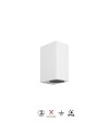 KANDANCHU * APLIQUE EXTERIOR CUAD. 2L*GU10 BLANCO