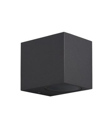KANDANCHU * APLIQUE EXTERIOR CUAD. 1L*GU10 GRIS OSCURO