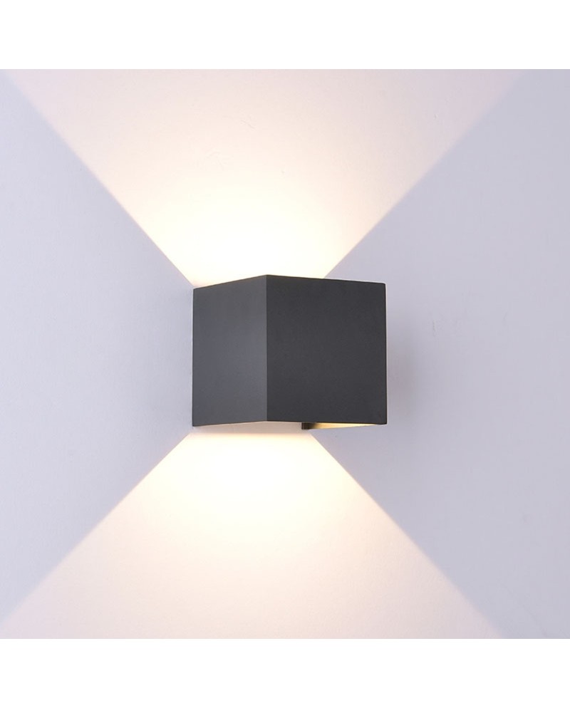 DAVOS * APLIQUE EXTERIOR LED* 2*6W 3000K GRIS OSCURO