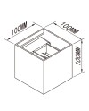 DAVOS * APLIQUE EXTERIOR LED* 2*6W 3000K  BLANCO