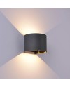 DAVOS * APLIQUE EXTERIOR RED. LED* 2*6W 3000K  GRIS OSCURO