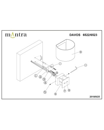 DAVOS * APLIQUE EXTERIOR RED. LED* 2*6W 3000K  BLANCO