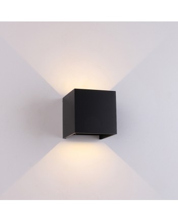 DAVOS * APLIQUE EXTERIOR LED* 2*6W 3000K NEGRO ARENADO