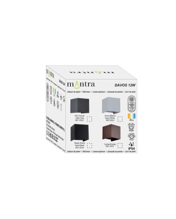DAVOS * APLIQUE EXTERIOR LED* 2*6W 3000K CORTEN