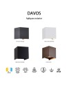 DAVOS * APLIQUE EXTERIOR LED* 2*6W 3000K CORTEN