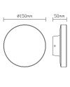 BORA * APLIQUE EXTERIOR RED. LED 9,6W 3000K BLANCO