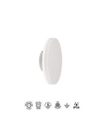 BORA * APLIQUE EXTERIOR RED. LED 9,6W 3000K BLANCO