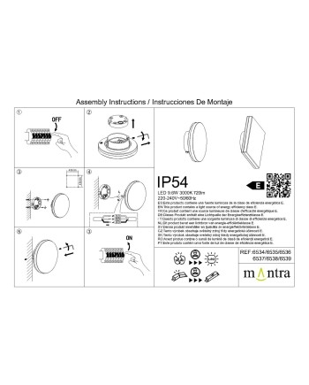 BORA * APLIQUE EXTERIOR CUA. LED 9,6W 3000K GRIS OSCURO