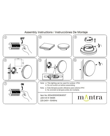 BORA * APLIQUE EXTERIOR CUA. LED 9,6W 3000K GRIS OSCURO