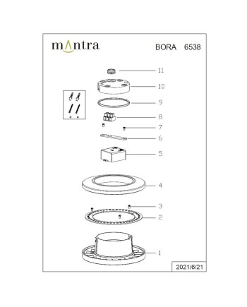 BORA * APLIQUE EXTERIOR RED. LED 9,6W 3000K CORTEN