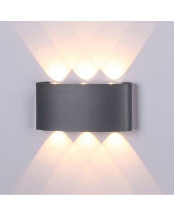 ARCS * APLIQUE EXTERIOR LED 6*1W 3000K GRIS OSCURO
