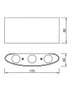 ARCS * APLIQUE EXTERIOR LED 6*1W 3000K BLANCO