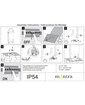 MAYA * SOBREMURO EXTERIOR 1L*E27