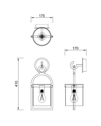 MAYA * APLIQUE EXTERIOR 1L*E27