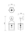 MAYA * APLIQUE EXTERIOR 1L*E27