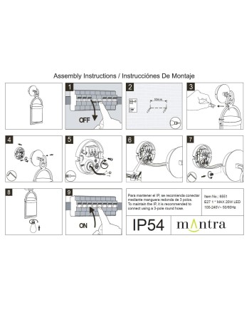 MAYA * APLIQUE EXTERIOR 1L*E27